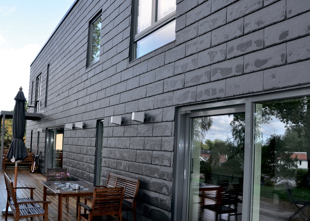 фасад из сланца